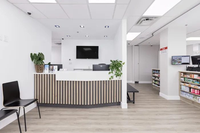 Reception at Pulse Medical Clinic, Surrey